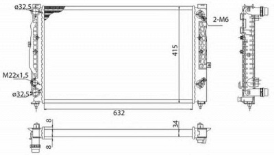 MAGNETI MARELLI 350213739003 -  Радиатор, охлаждение двигателя
